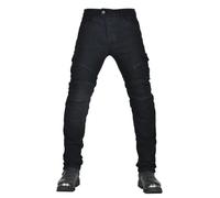CFlong Pantalon de Moto Homme Noir M avec 2 Paires de Protections au Niveau des Hanches et des Genoux Coussinets Amovibles