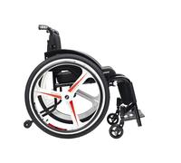 CFMAIF Fauteuil Roulant Aluminium Léger, Transfert, Siège Étroit, Frein Manuel, Personnes handicapées, Autopropolusion, Repose-Pieds Amovibles(43cm/16.9in Seat,White)