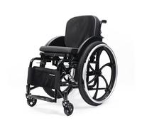 CFMAIF Fauteuil Roulant Pliable Lèger,Chaise Roulante Aluminium Autopousser,Frein manuel, Siège Étroit, Pliables Repose-Pieds(Sports,43cm/16.9in Seat)