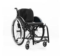 CFMAIF Fauteuil Roulant Pliant Portable Léger, Aluminium, auto-propolusion, Repose-pieds amovibles, Étroit, Frein manuel(Black,36cm/14.1in Seat)