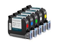 CFMIAWIC Pièces d'imprimante compatibles pour Cartouche d'encre PS100, séchage Rapide, adhésif Blanc Jaune Noir Rouge Bleu Vert 12.7mm(Bule-A)