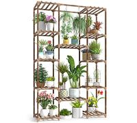 cfmour Support Plantes Intérieur Extérieur Stand Porte 157,9cm Etagere, Présentoir Bois Pour Fenêtre Coin Salon Balcon Jardin Bureau