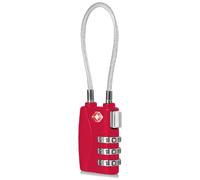 CFMOUR TSA Locks Lot de 1, 2, 3, 4, 5, 6 cadenas à combinaison de câble de voyage à 3 chiffres pour valise, valise, sac, code - Rouge (lot de 1)