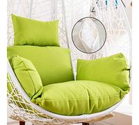 CFMZ Coussin Fauteuil Suspendu Oeuf, Exterieur Impermeable Coussin de Chaise Suspendue, Suspendu Hamac Chaise Coussins avec Appuie-tête Accoudoirs, Coussin pour Fauteuil Rotin Green