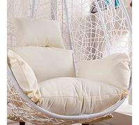 CFMZ Coussin Oeuf Suspendu, éPais Coussin Fauteuil Suspendu Interieur, Impermeable Lavable Coussin de Chaise Suspendue, RéSistant Au Soleil Coussin pour Hamac Chaise Suspendu White
