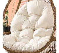 CFMZ Coussin pour Fauteuil Suspendu Oeuf, Impermeable Lavable Coussin de Chaise Suspendue Exterieur,éPais Résistant Au Soleil Quatre Saisons Coussins pour Hamac de Jardin Yadlan White