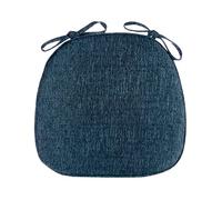 CFMZ Galette de Chaise 40x40 Lot De 4, Coussins de Chaise D'Inta Rieur, Coussins pour Chaises de Jardin avec Lacets, Lavable Coussin Cuisine Exterieur Quatre Saisons AntidéRapant Bleu