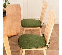 CFMZ Galette de Chaise Déhoussable 40X40, Coussins de Chaise D'Inta Rieur, Antidérapant Coussins de Chaise D'IntéRieur, Coussin Chaise Cuisine avec Liens, Coussins de Jardin Vert