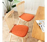 CFMZ Galette de Chaise Déhoussable 40X40, Coussins de Chaise D'Inta Rieur, Antidérapant Coussins de Chaise D'IntéRieur, Coussin Chaise Cuisine avec Liens, Coussins de Jardin Orange