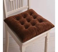 CFMZ Galette de Chaise DéHoussable 45X45, Coussins de Chaise D'Inta Rieur, Coussins de Chaise D'IntéRieur, Double Face Coussin Chaise Cuisine avec Liens, Coussins de Jardin Brun