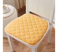 CFMZ Lot De 4 Galette De Chaise 40x40, Coussins De SièGe De Chaise De Salle à Manger AntidéRapant, Coussins De Chaise D'IntéRieur Exterieur Dehoussable et Lavable Jaune