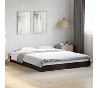 CFODOJ Lits & Accessoires, Lits et Cadres de lit-Maison-Cadre de lit sans matelas Noir 150x200 cm King Size Engineered Wood