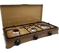CFParker Cuisinière 3 feux à gaz méthane avec soupape de sécurité parfumée marron - 5328SFGPSm