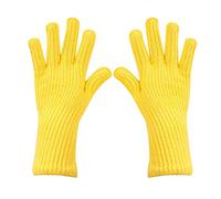 cfpqv Mode écran tactile SMS Gants d'extérieur Hommes Femmes Chaud Tricot Hiver Moufles Gants Solide Golves Étudiants en Plein Air Équitation Randonnée Moufles Gants Moelleux (Jaune, Taille unique)