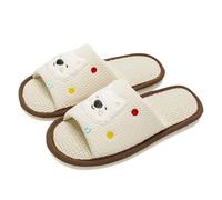 cfpqv Pantoufles pour femme - Antidérapantes - Bout ouvert - Chaussons tendance - Doux - À enfiler - Sangle transversale - Chaussons d'intérieur confortables et légers - Pour homme et femme, Blanc