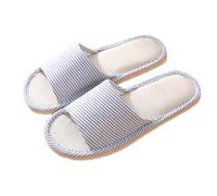 cfpqv Pantoufles pour femme - Bout ouvert - Confortables et chaudes - Pour homme et femme - Avec sangle transversale - Coupe ajustée - Bout ouvert - Doux - Largeur confortable, bleu, 38 EU