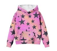 cfpqv Sweat à capuche mignons pour adolescentes filles manches longues Star Graphic Oversize Sweat-shirts à tombé mignon Pulls Hauts confortables Tenues d'hiver Vêtements adolescents hommes, Rose, 13