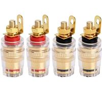 CFRY-4 pièces connecteur de Prise Banane 4 mm pour borne de Haut-Parleur amplificateur Plaque Murale