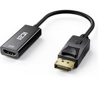 CFRY-4K Adaptateur Displayport vers HDMI, Adaptateur DisplayPort Mâle vers HDMI Femelle avec Audio pour Lenovo, Del l, HP, ASUS et Autres Marques