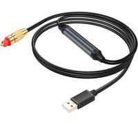 CFRY-Adaptateur Audio USB vers Optique USB A vers connecteur Audio Fibre Optique SPDIF Câble convertisseur Audio Femelle 1,5 m/4,9 pi pour Ordinateur Portable vers boîtier Audio Optique