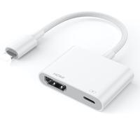 CFRY-Adaptateur Lightning HDMI/Adaptateur Phone HDMI [Certifié MFi] 1080P AV numérique vidéo et Audio Synchronisation d'écran TV Connecteur Cable Compatible avec Phone 14/14 Pro/12/11/13/ X/XR/XS/7/8