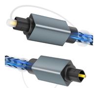Cfry-Câble Audio Optique Toslink 3 M,Câble Audio Numérique Optique S/Pdif - [Connecteurs Tressés,Plaqués Or,Coque En Aluminium] Câble Fibre Optique Pour Barre De Son,Tv,Chaîne Stéréo,Home Cinéma,Xbox