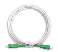 CFRY-Câble de raccordement à fibre optique, fibre monomode simplex, câble de chemin à fibre optique SC/APC vers SC/APC, câble LSZH jaune 9/125 ¿m OD-3,0 mm (White, 8 Meters)