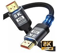 CFRY-Câble HDMI HD 8K 60Hz / 4K 120Hz - 1,5m (Pour une expérience Ultra HD spectaculaire - Haute vitesse compatible avec Blu-ray/PS4/PS5/Xbox Series X/Switch, Noir)