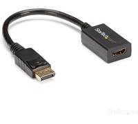 CFRY-.com Adaptateur DisplayPort vers HDMI - Convertisseur Vidéo DP 1.2 vers HDMI 1080p - Câble DP vers HDMI pour Moniteur/Écran - Câble Passif DP à HDMI - Connecteur DP à Verrouillage (DP2HDMI2)