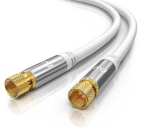 CFRY-CSL - 3m Câble d'antenne Satellite coaxial TV mâle à mâle - Connecteur F mâle vers F mâle Plaqués Or 135 DB 75 Ohm - 4K UHD Câble antenne Satellite fiche F TV HD DVB-T2 Radio Modem routeur - Bla