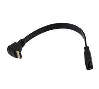 CFRY-Extension Cable HDMI, 1FT Plat Slim Haute Vitesse par câble d'extension HDMI Femelle à 90 degrés vers Le Bas Angle A mâle Cord