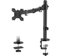 CFRY-FORGING Mount Support Ecran PC Support Moniteur Ordinateur Ecran LCD/LED de 13-32 Pouces, Bras Écran PC Simple, Capacité de Charge 10KG, Réglable en Hauteur Inclinable et Pivotant VESA 75/100mm-
