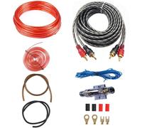 CFRY-Haut-Parleur Installation Fil Câble Kit, 15 pcs Kit de Câble D'amplificateur Audio, Câble d'amplificateur de Puissance Kit, Kit de Connexion Jeu câbles d'amplificateur de Voiture 1000W