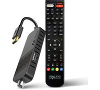CFRY-Hd-line Décodeur numérique Terrestre DVB-T2 2024, Full HD 1080P décodeur, télécommande Bluetooth, cachée derrière la télévision, affichage numérique, H265 HEVC Main 10 Bit, télécommande 2in1 HDM