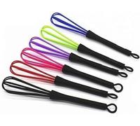 CFRY-Lot de 6 mini fouets pour mélange de couleurs de cheveux, salon de coiffure, barbier, crème pour mélanger, battre et mélanger la couleur des cheveux (17,8 x 3 cm)