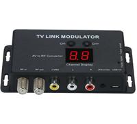 CFRY-Modulateur UHF, TM70 UHF TV Link Modulator Convertisseur AV vers RF Extension IR, Modulateur Modulateur AV vers RF Convertisseur IR Extender, Prise en Charge PAL/NTSC avec Câble de Charge USB