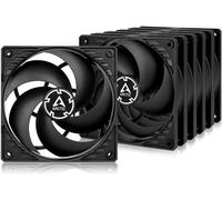 CFRY-P12 (5 Pièces) - Ventilateur PC, 120 mm, Ventilateur Boitier Silencieux, Pression Statique Élevée, Roulement à Fluide Dynamique, Support à Broches Standard, 1800 rpm - Noir