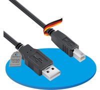 CFRY-sonero® câble USB 2.0, câble de connexion active avec amplificateur de signal, câble d'imprimante, fiche USB-A vers fiche USB-B, 480 Mbit/s, 10,0 m, noir