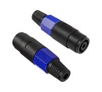CFRY-Speakon Lot de 2 connecteurs femelles 4 broches pour haut-parleur Speakon 4 pôles de rechange Prise à souder Câble audio DIY Adaptateur pour tables de mixage, amplificateurs, appareils audio,