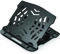 CFRY-Support Ergonomique en Plastique pour Ordinateur Portable et MacBook - Noir - Pied Rotatif - 25,5 x 1,8 x 28 cm - 0,53 kg