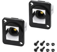 CFRY-TosLink - Lot de 2 coupleurs optiques numériques à fibre optique - Câble d'extension femelle vers femelle - Pour lecteur CD, TV, barre de son, cartes ProAudio