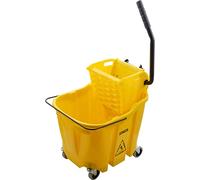 CFS OmniFit Seau en Plastique avec essoreuse latérale, 35 litres, Jaune