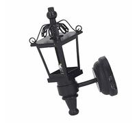 CFTGIW 1:12 échelle Maison de Poupée Applique Noire Simulation Miniature LED Applique Murale Maison de Poupée Décoration de Jardin Idées Miniatures de Bricolage Parfaites Belles et Murales de Faite