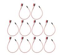 CFTGIW 10 Pièces Câble Adaptateur Clamp/Holder vers DC Professionnel Noyau en Cuivre Complet Transmission Stable DC vers Connecteur Double Clamp/Holder 19,7 Pouces Femelle pour Pince à Clipser et (#1)