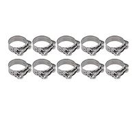 CFTGIW 10 Pièces Collier de Serrage 201 Acier Inoxydable renforcé Aspect Noyau Complet Colliers de Serrage Galvanisés pour l'industrie Automobile 48-51mm et Fuite et Connexion Souple le Noyau