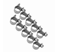 CFTGIW 10 Pièces Collier de Serrage de Tuyau de Carburant en Acier Inoxydable 6mm 20mm Taille en Option Collier de Serrage renforcé Collier de Tourillon Convient aux Colliers de Serrage