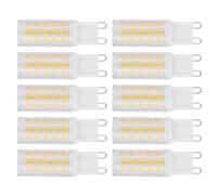 CFTGIW 10 Pièces G9 Base Ampoule LED 4W 54LED Ampoule BiPin pour Lustre Applique AC100265V Blanc Chaud et œil Stable énergie Scintillement Environnemental l'excellente Performance Bourdonnement Non