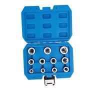 CFTGIW 11 Pièces 3/jeu de Douilles d'Extracteur d'entraînement Ensemble 'outils de Douille 'Extracteur de Retrait 'écrou CR-MO avec étui de Rangement Comprenant 8 11 15 Bol 3/jeu de