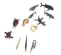 CFTGIW 12pcs Anciens Jouets d'animaux Marins Exquis Conception de Simulation Vive Ancienne Figures Animales Marines Cadeaux