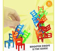 CFTGIW 18 Pièces Ensemble de Chaises d'équilibrage Assortiment de Chaises Empilables Jeu Faveur de Fête pour Enfants Jouets Empilables de Mini à Toute Heure Enfants Empilage Amusant Amusant Immense